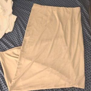 Silky Slick Basic Maxi Skirt in Nude Peach